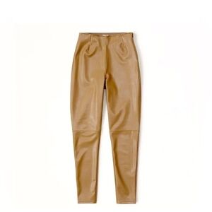 Abercrombie & Fitch Vegan Tan Leggings with Elastic Waistband